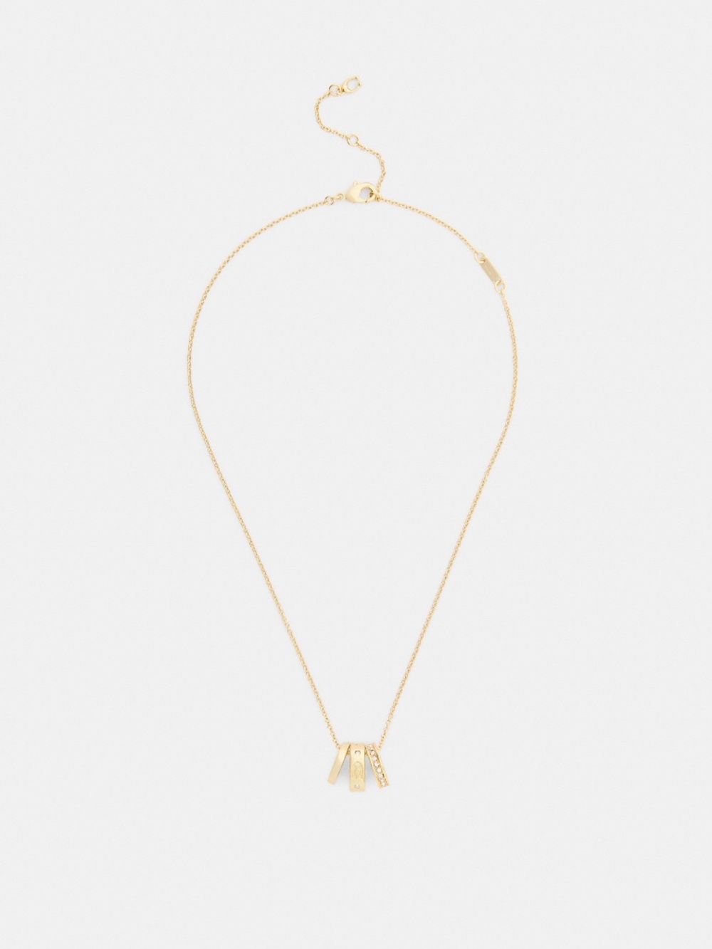 Coach Repeated C Rondelle Necklace